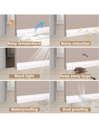 Tapón de Draft KNEELISA 39" Negro Aislante para Puerta