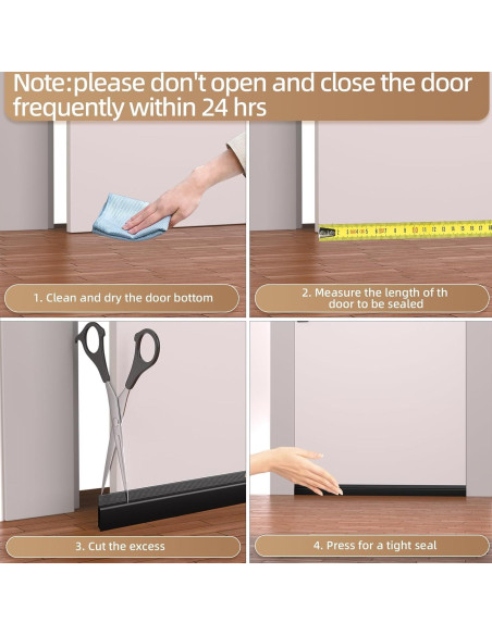 Tapón de Draft KNEELISA 39" Negro Aislante para Puerta