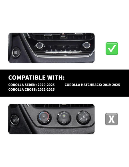 Accesorios Toyota Corolla Hybrid 2022-2025 - Cubiertas de Pomo de Aluminio