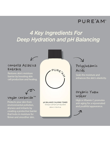 Tónico Facial Coreano PURE'AM 100 ml - Hidratación Profunda
