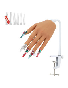 Mano de práctica para uñas acrílicas Rolomanve con 500 uñas