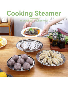 Rack de Vapor de Acero Inoxidable Agatige 26cm para Olla 2