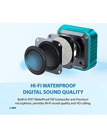 Altavoz Bluetooth 5.3 Tek Styz IPX7 13h Reproducción Azul