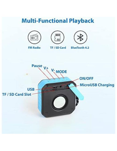 Altavoz Bluetooth 5.3 Tek Styz IPX7 13h Reproducción Azul