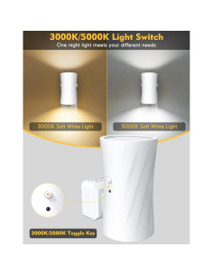 Luz Nocturna LED Enchufada KKUP2U con Sensor y Brillo Ajustable 2