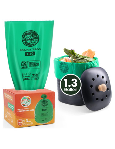 Bolsas de Compostaje RAYTID 1.3 Galones 100 Unidades