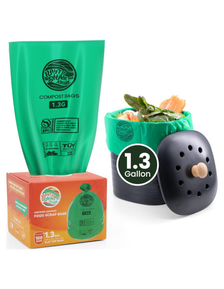 Bolsas de Compostaje RAYTID 1.3 Galones 100 Unidades