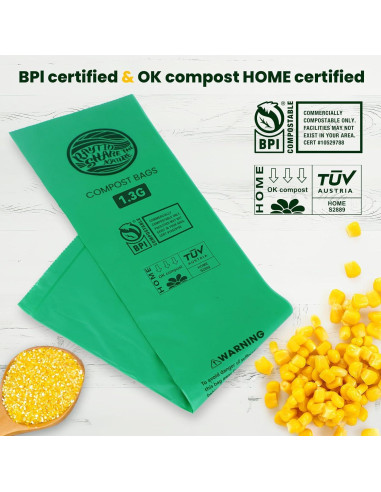 Bolsas de Compostaje RAYTID 1.3 Galones 100 Unidades