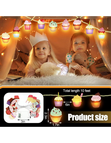 Luces de Cuerda LED VIHOSE 20 Pasteles 3 m Batería Decoración