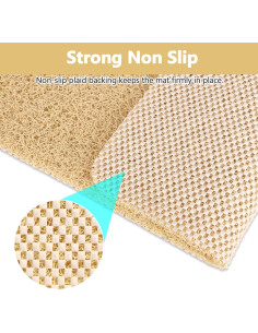 Alfombra de Ducha Antideslizante Mofonky 53x53 cm PVC Amarillo Beige 2