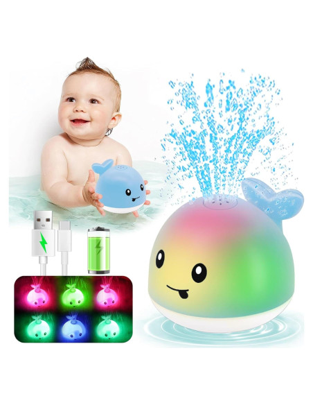 Juguete de Baño Ballena PARHILYAR Azul Iluminado 220g