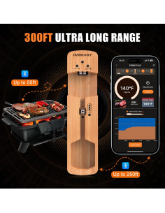 Termómetro de Carne Insmart Inalámbrico Bluetooth 17.3cm 2