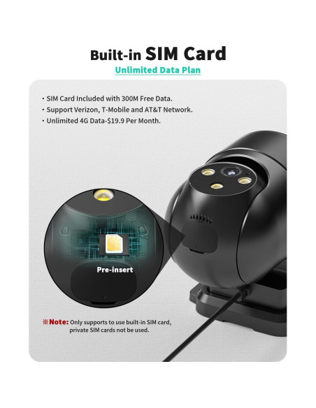 Cámara de Seguridad Celular LIWAN 4G LTE 2K 360 con Cable Cámara de Seguridad Celular LIWAN 4G LTE 2K 360 con Cable