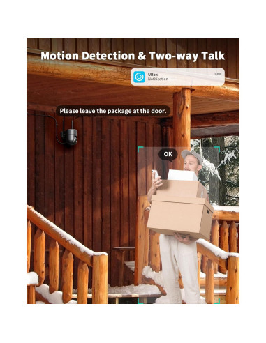 Cámara de Seguridad Celular LIWAN 4G LTE 2K 360 con Cable