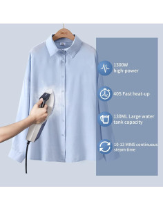 Vaporizador de Mano HOMETOP 1300W, Calentamiento 30s, Negro 2