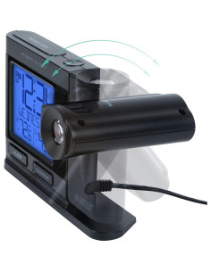 Reloj Despertador Proyector Atómico La Crosse Negro con Temperatura 2