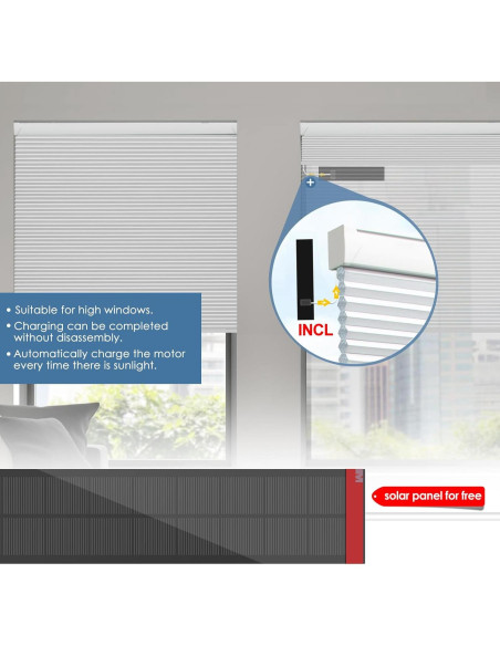 Persianas Inteligentes Motorizadas Blankendon 60x162 cm Solar