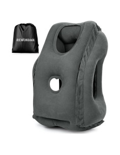 Almohada Inflable de Viaje Rewondah Gris Oscuro 40x35x55cm