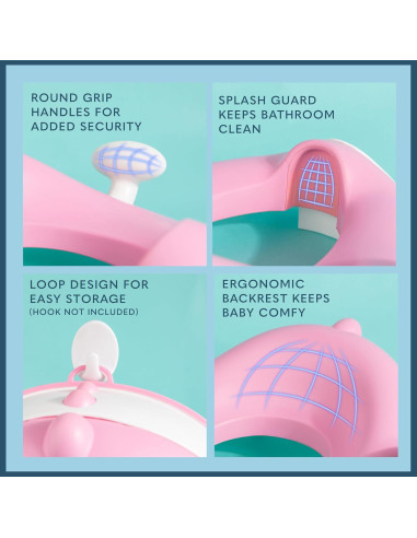 Asiento de Inodoro Infantil Antideslizante Today's Kids Rosa