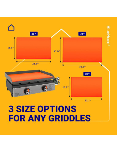 Alfombrilla de Silicona Blackstone 22" Naranja Grado Alimenticio