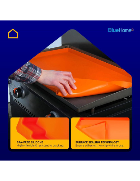 Alfombrilla de Silicona Blackstone 22" Naranja Grado Alimenticio