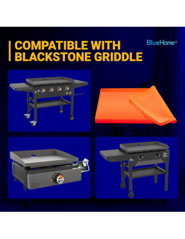 Alfombrilla de Silicona Blackstone 22" Naranja Grado Alimenticio