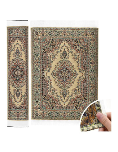 Alfombras Miniatura para Casa de Muñecas iLAND 2pcs 23.9x14.5cm