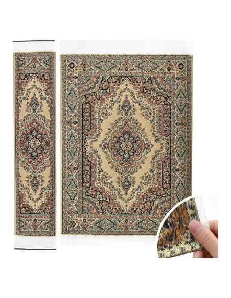 Alfombras Miniatura para Casa de Muñecas iLAND 2pcs 23.9x14.5cm