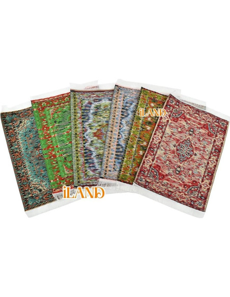 Alfombras Miniatura para Casa de Muñecas iLAND 2pcs 23.9x14.5cm