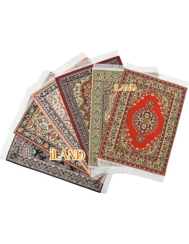 Alfombras Miniatura para Casa de Muñecas iLAND 2pcs 23.9x14.5cm