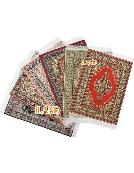 Alfombras Miniatura para Casa de Muñecas iLAND 2pcs 23.9x14.5cm