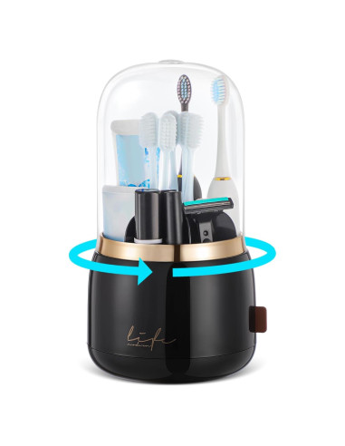 Soporte para Cepillos de Dientes Forest Angle Z55 Negro con Tapa