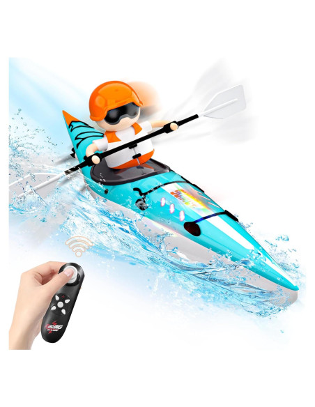 Barco Kayak RC CANKETEC Azul 16 cm Control Remoto Niños