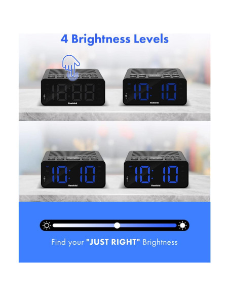 Reloj Despertador Digital Homicial H251 con Radio AM/FM