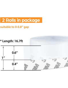 Sellador de Puerta Bruiefpap 10.2m Silicona Transparente 2