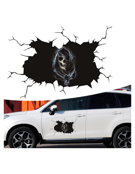 Calcomanía de Coche Halloween 3D Sephile Negra 40x30cm