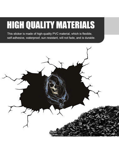 Calcomanía de Coche Halloween 3D Sephile Negra 40x30cm