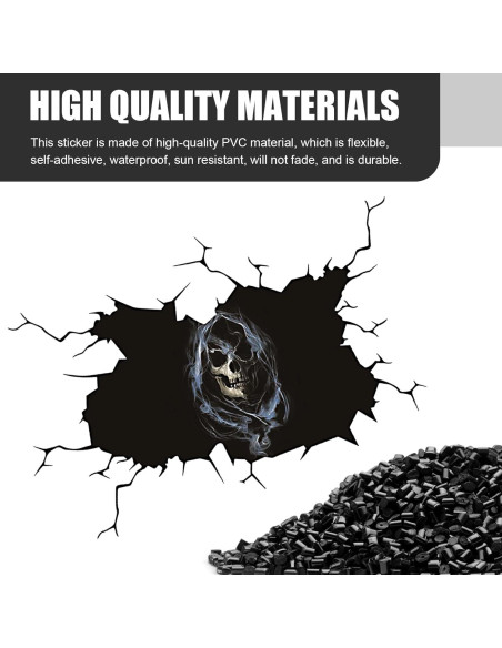 Calcomanía de Coche Halloween 3D Sephile Negra 40x30cm