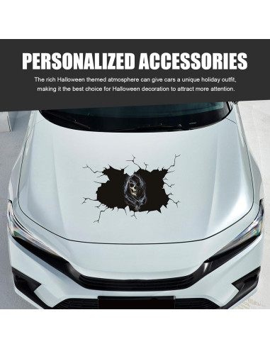 Calcomanía de Coche Halloween 3D Sephile Negra 40x30cm