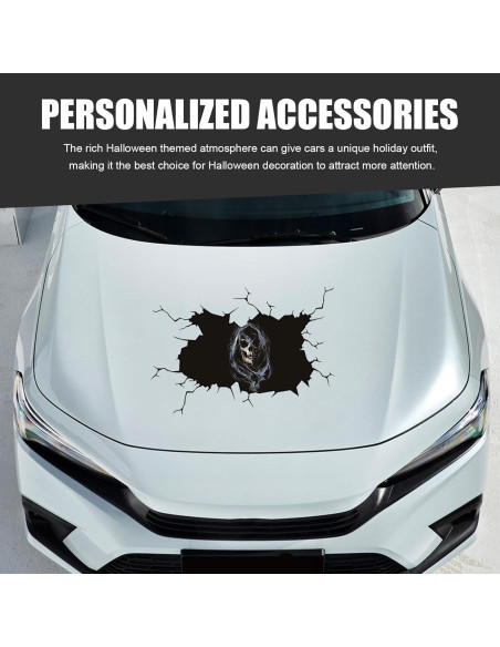 Calcomanía de Coche Halloween 3D Sephile Negra 40x30cm