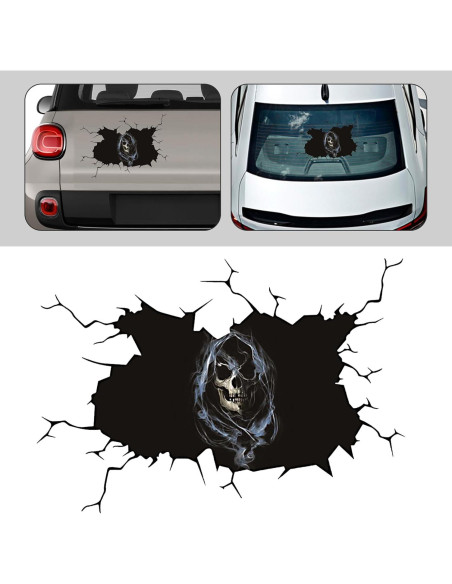 Calcomanía de Coche Halloween 3D Sephile Negra 40x30cm