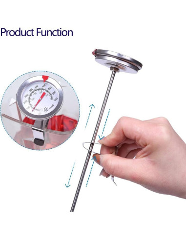 Termómetro de Dial KT THERMO 30.48 cm Acero Inoxidable