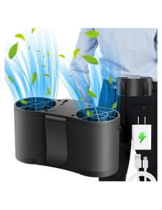 Ventilador de Cintura Lvkakmox 15000mAh 4 Velocidades Portátil