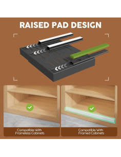 Organizador de Gabinete Expandible Seinloes 2 Paquete Negro 2