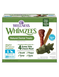 Golosinas Dentales Naturales Wellness WHIMZEES 89 Unidades Pequeñas