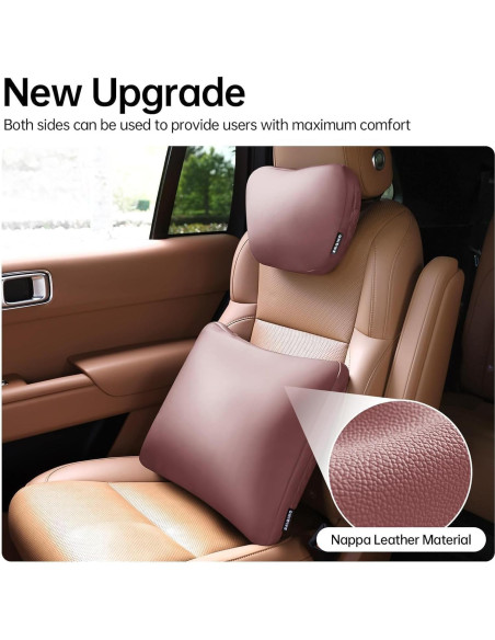 Almohada de Soporte Lumbar y Reposacabezas DOMAL Rosa