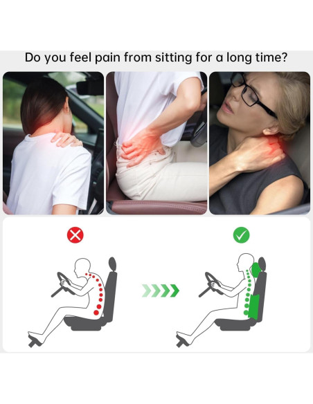 Almohada de Soporte Lumbar y Reposacabezas DOMAL Rosa