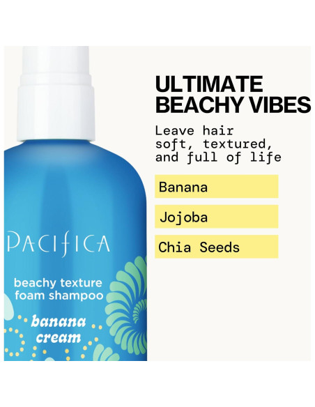 Champú Espumoso Texturizante Pacifica Crema de Plátano 421g