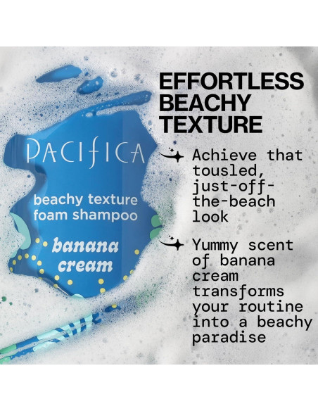 Champú Espumoso Texturizante Pacifica Crema de Plátano 421g