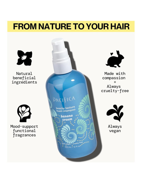Champú Espumoso Texturizante Pacifica Crema de Plátano 421g